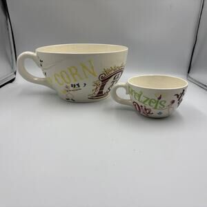 Vintage Holland Mold Ceramic Snack Bowl Set 1970s Large Oversized Teacup